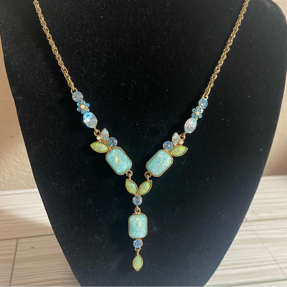 Nancy and Rise Multi Stone Lavalier Necklace